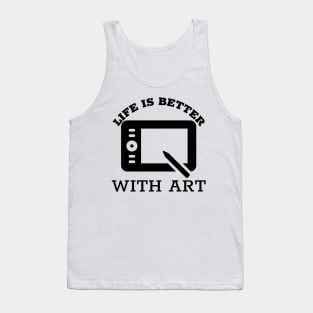 Life Is Better With Art - Beginner Sketch Tank Top